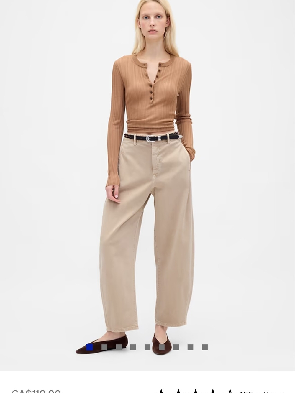 Women’s Wide-Leg Chino Pants in Khaki